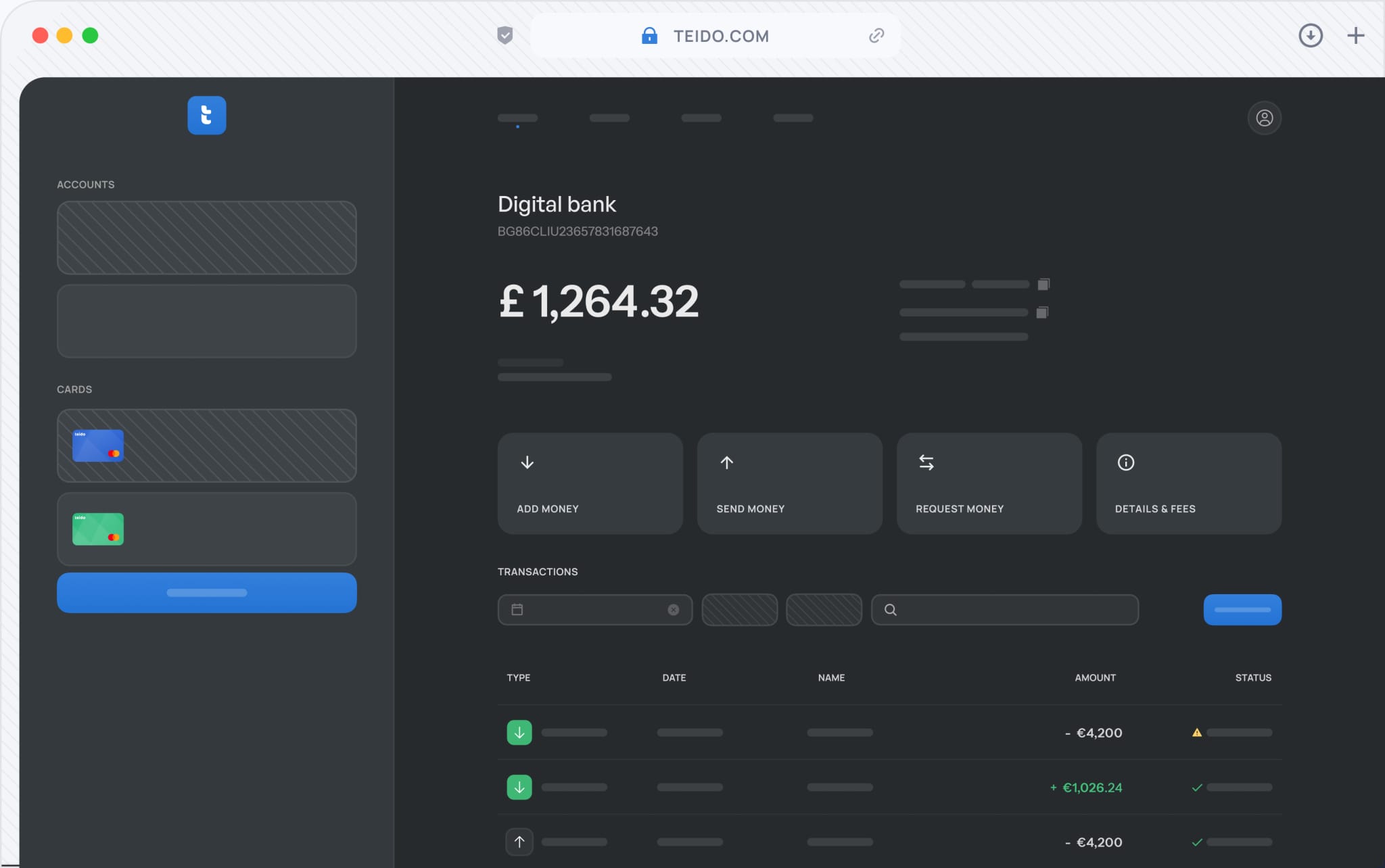 Financial Automation dashboard